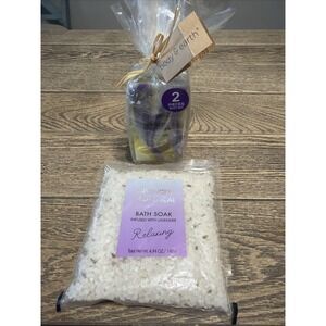 Body‎ & Earth 2 Piece Bath Set Lavender Sleep Potion Soap & Bath Soak Crystals
